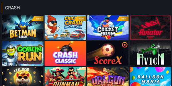 Раздел казино "Crash" Раздел казино "Crash"